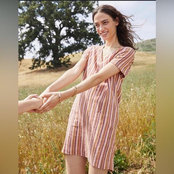 Madewell Orange Brown Sheath Midi Dress - Picture 11 of 12